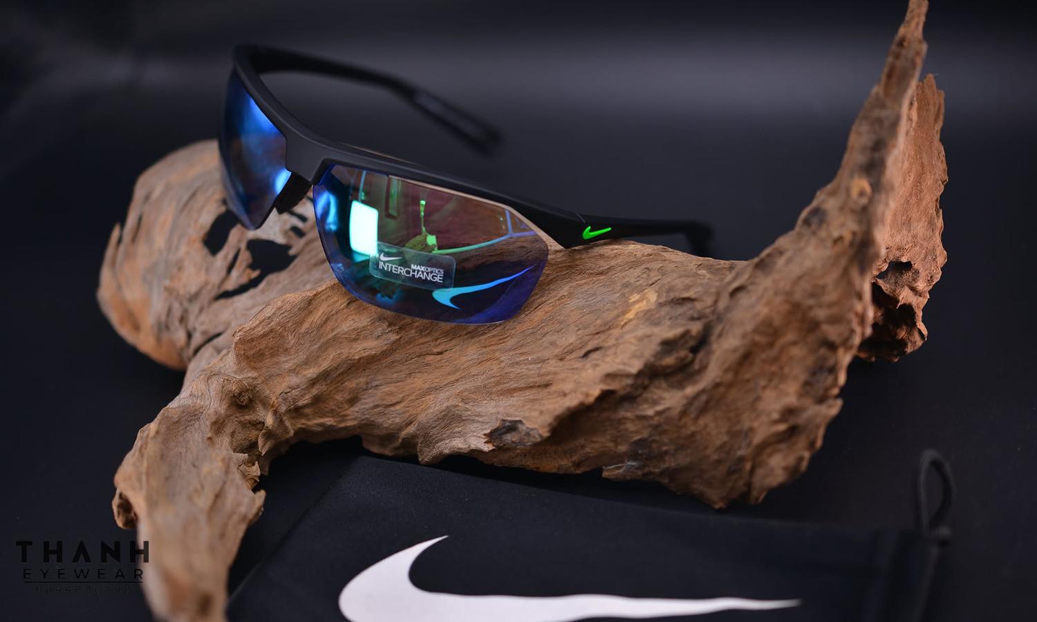Kính râm Nike TAILWIND 12 EV1128 003 Matte Black Green Mirror