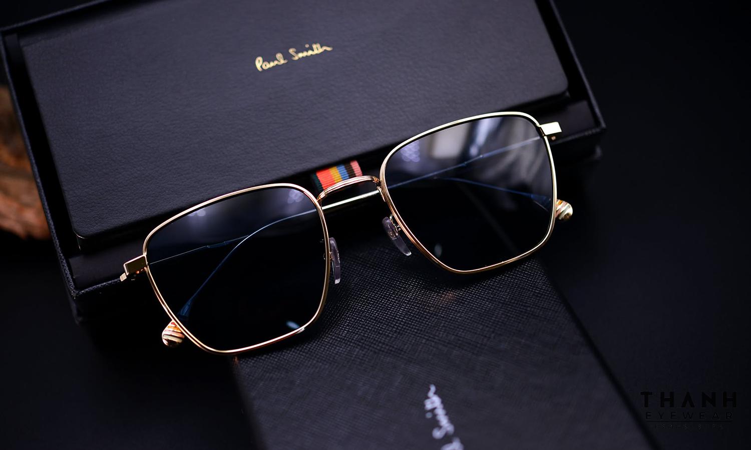 Kính râm Paul Smith Errol Slim Metal Square Shiny Gold-Tone/Blue