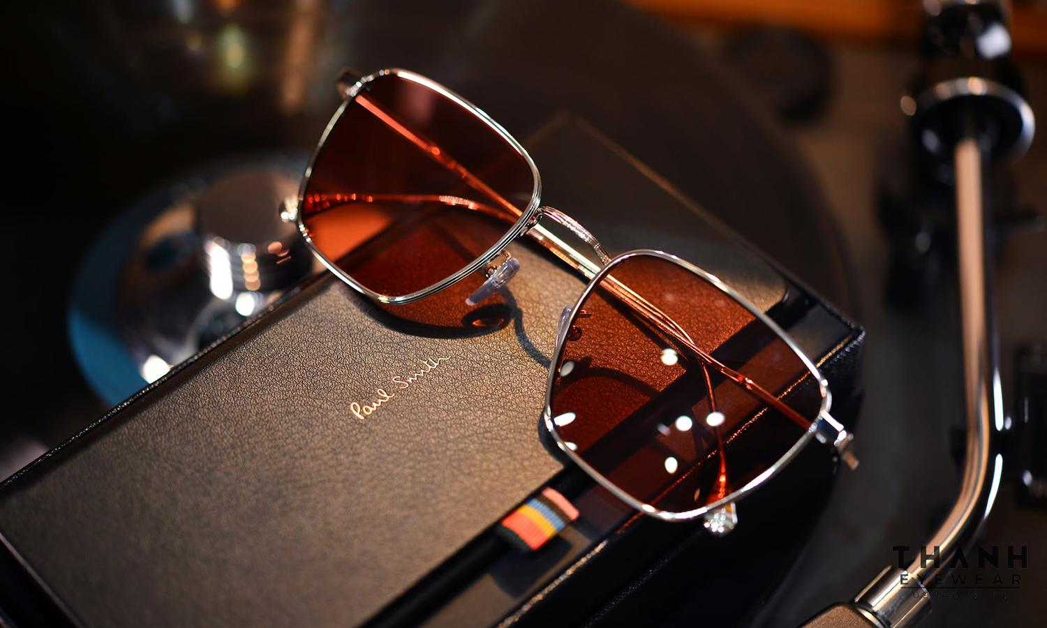 Kính râm Paul Smith Errol Slim Metal Square Shiny Silver-Tone/Red