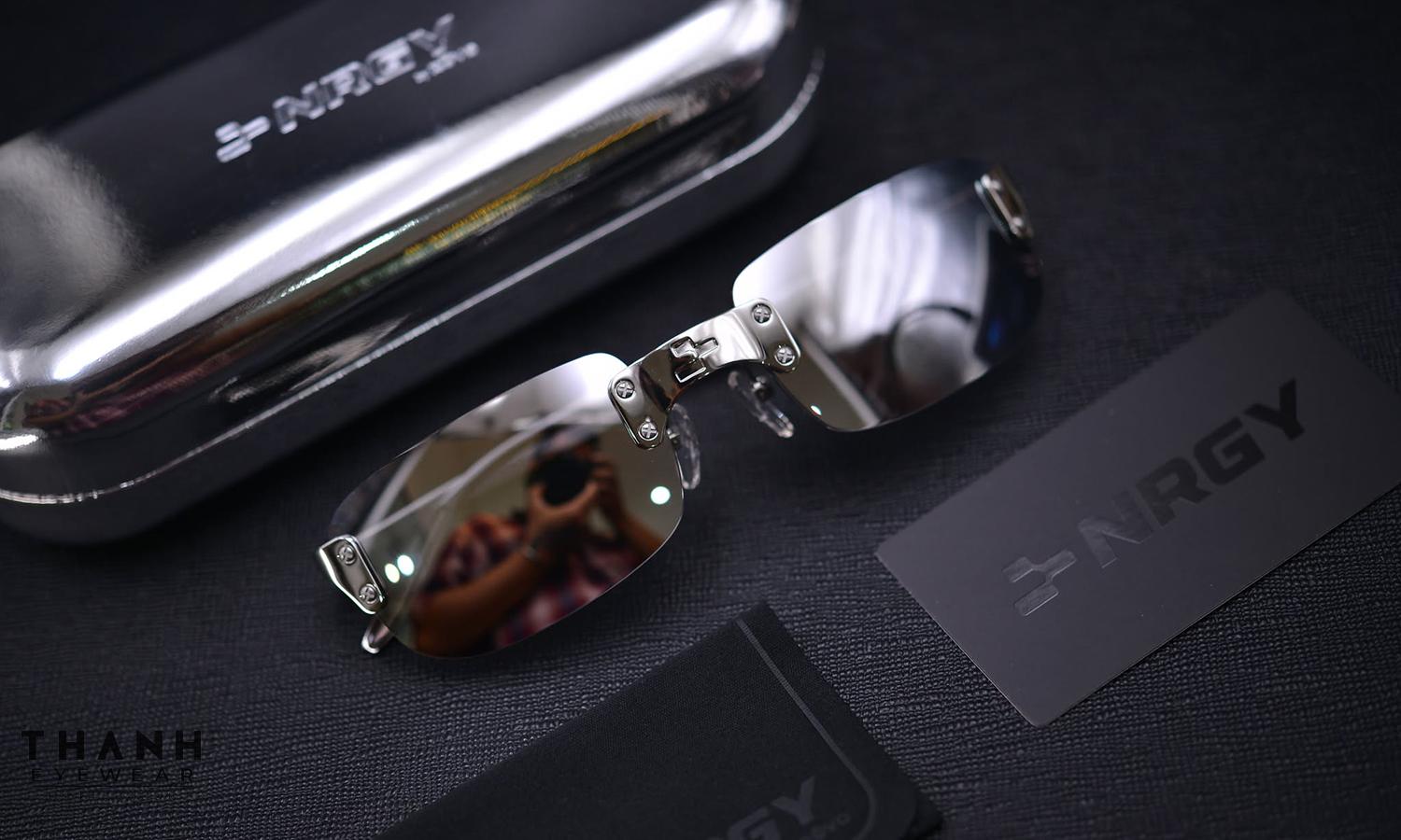 Kính râm Revo NRGY by J Balvin Luna 2 Polarized Rimless Rectangle Sunglasses
