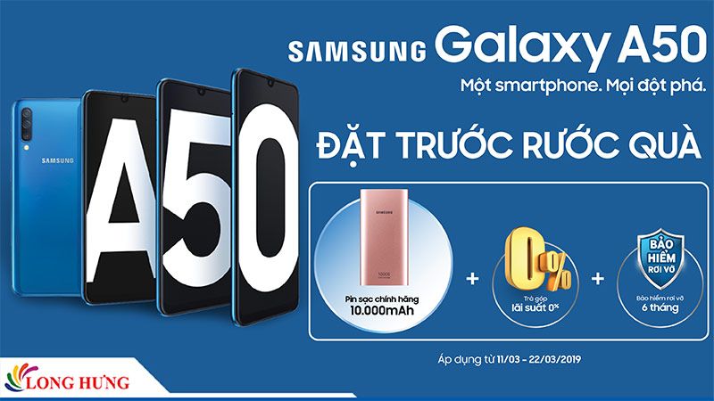 Đặt trước A50 nhận thêm quà từ Samsung