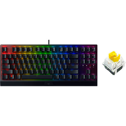 Bàn phím cơ có dây Gaming Razer BlackWidow V3 Tenkeyless RZ03-03491800-R3M1 - Yellow Switch