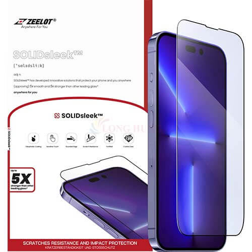 Dán màn hình cường lực Full viền chống tia xanh Zeelot SOLIDsleek iPhone 14 Series