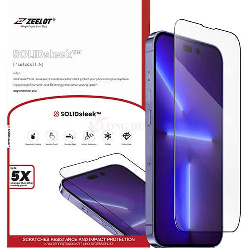 Dán màn hình cường lực Full viền Zeelot SOLIDsleek iPhone 14 Series