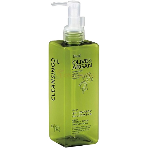 Dầu tẩy trang Kumano Deve Olive & Argan Cleansing Oil cấp ẩm và làm sáng da (200ml)