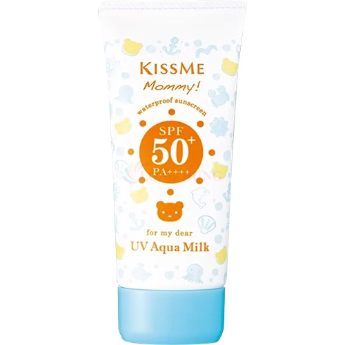 Sữa chống nắng trẻ em Kissme Mommy UV Aqua Milk SPF50+ PA++++ dành cho da nhạy cảm (50g)