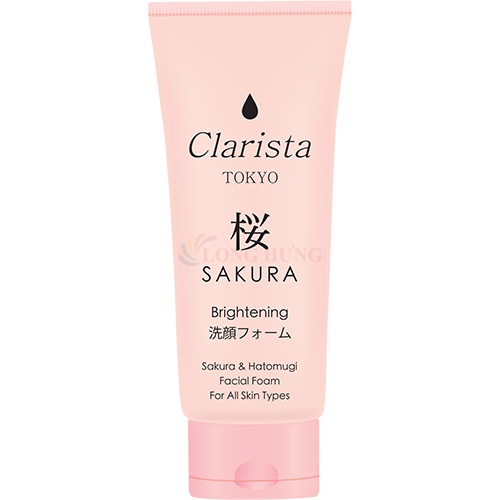 Sữa rửa mặt chiết xuất hoa anh đào Clarista Tokyo Sakura & Facial Foam (130g)