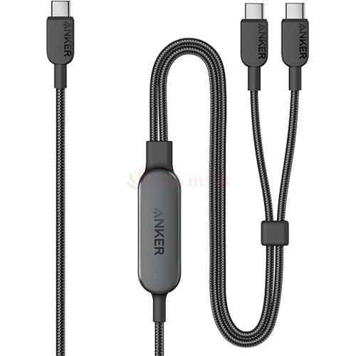 Cáp USB Type-C to Type-C Anker 2 in 1 USB-C 1.2m 140W A8895