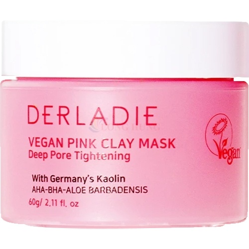 Mặt nạ đất sét Derladie Vegan Pink Clay Mask Deep Pore Tightening (60g)