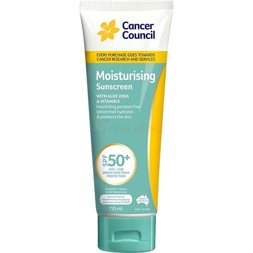 Kem chống nắng khóa ẩm Cancer Council Moisturising Sunscreen SPF50+ (35ml/110ml)