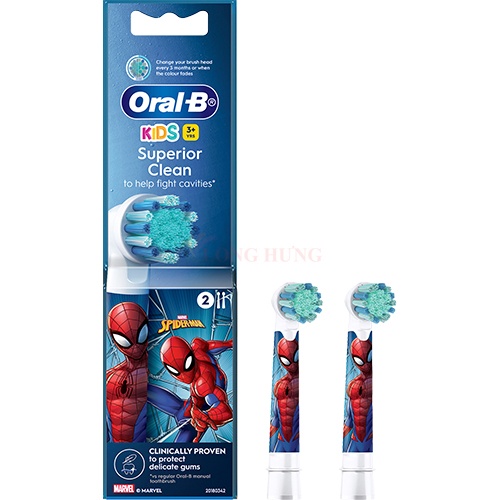 Đầu bàn chải điện trẻ em Oral-B Kids 3+ Superior Clean Spider-Man EB10s 20180342 (Set 2 cái)