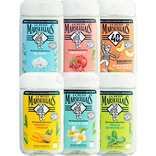 Gel tắm 92% hữu cơ Le Petit Marseillais (250ml)