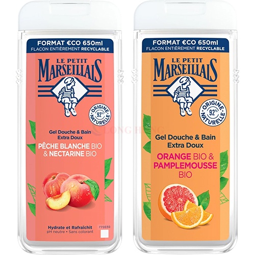 Gel tắm 92% hữu cơ Le Petit Marseillais (650ml)