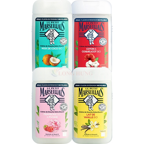 Sữa tắm 92% hữu cơ Le Petit Marseillais (250ml)