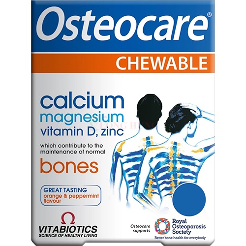 Viên nhai Vitabiotics Osteocare Chewable bổ sung Canxi và khoáng chất
