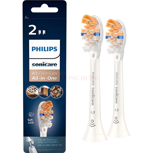 Đầu bàn chải điện Philips Sonicare A3 Premium All-in-One HX9092/67 (Set 2 cái)