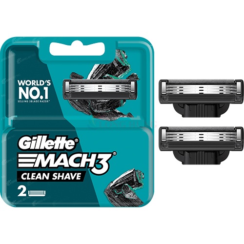 Lưỡi dao thay thế Gillette Mach 3 Clean Shave (Set 2 cái)