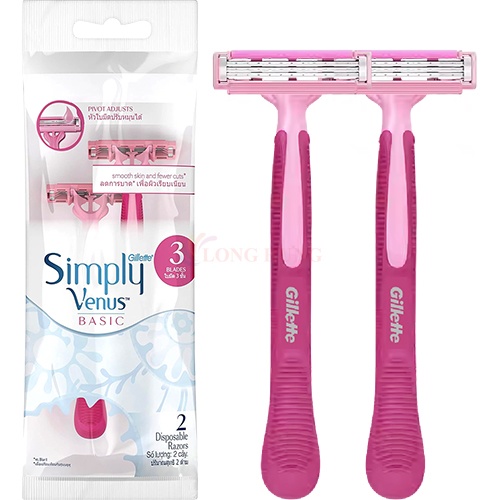 Dao cạo Gillette Venus Simply Basic (2 cây)