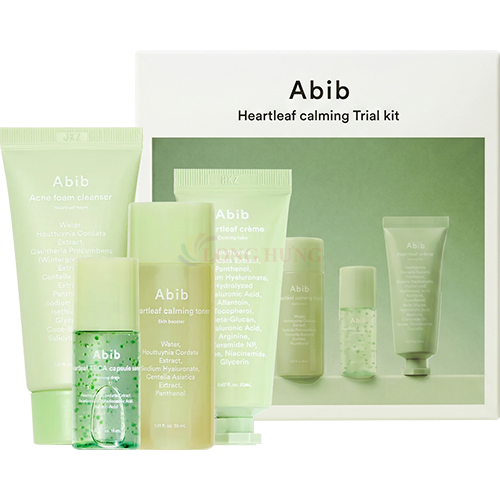 Bộ dưỡng da Abib Heartleaf Calming Trial Kit (4 món)