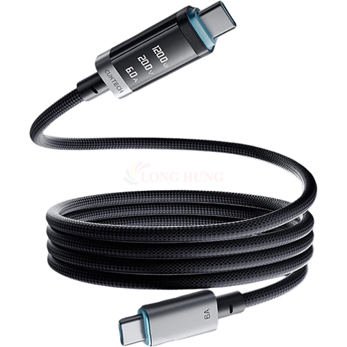 Cáp USB Type-C to Type-C Cuktech Braded Magnetic 1.5m 240W PD3.1 CMC615P