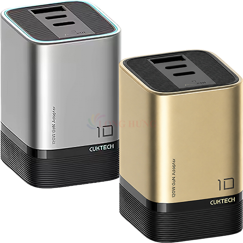 Cốc sạc Cuktech 10 GaN Mini 1USB 2Type-C 120W AD1203P