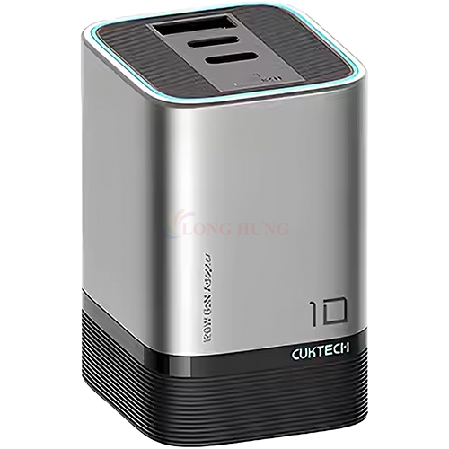 Cốc sạc Cuktech 10 GaN Mini 1USB 2Type-C 120W AD1203P