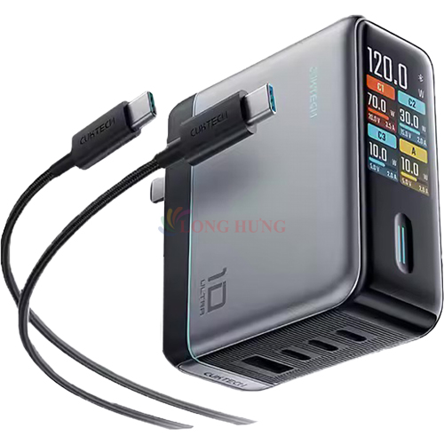 Cốc sạc Cuktech 10 GaN Ultra 1USB 3Type-C 120W AD1204U