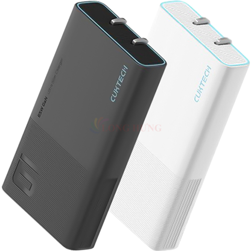Cốc sạc Cuktech Ultra Slim 2Type-C 65W AD652S