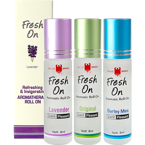 Combo Dầu lăn giảm căng thẳng Eagle Brand Fresh On (8ml)