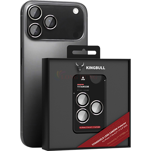 Dán Camera cường lực viền màu chống va đập Mipow Kingbull Titanshield iPhone 17 Pro/ iPhone 17 Pro Max BJ17C