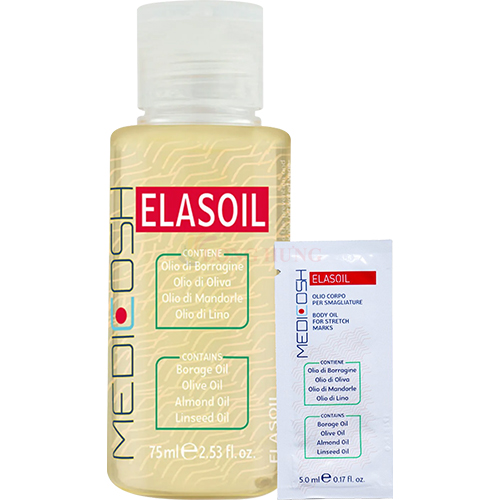 Dầu dưỡng ẩm Medicosh Elasoil làm đều màu và mờ vết rạn da (5ml/75ml)