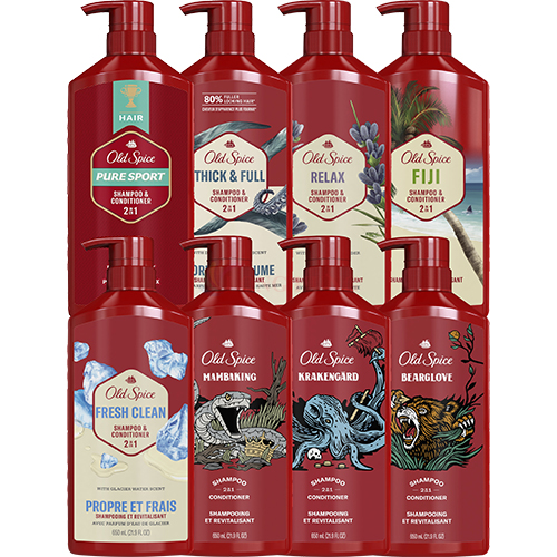 Dầu gội và xả 2-in-1 Old Spice (650ml)