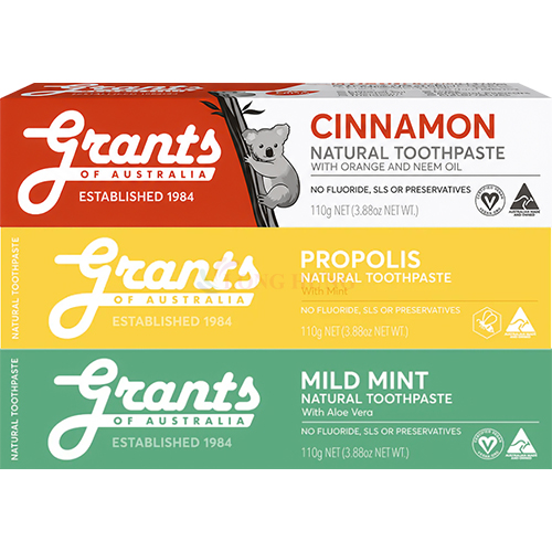Kem đánh răng thảo dược Grants of Australia Natural Toothpaste (110g)