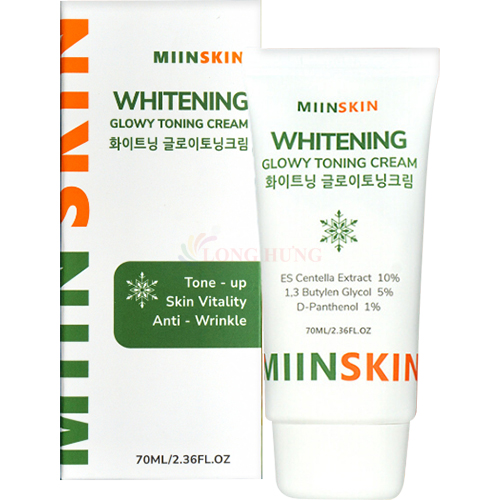 Kem dưỡng trắng nâng tông MIINSKIN Whitening Glowy Toning Cream
