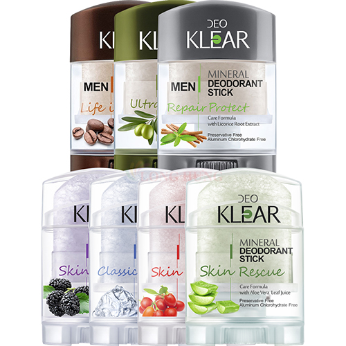 Lăn khử mùi đá khoáng DeoKlear Mineral Deodorant Stick (70g)