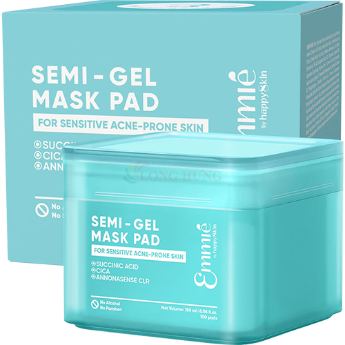 Mặt nạ miếng dịu da ngừa mụn Emmie By Happyskin CICA Gel Mask Pad (100 miếng)