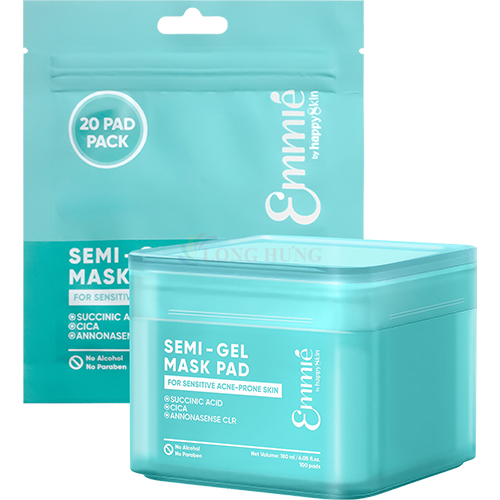 Mặt nạ miếng dịu da ngừa mụn Emmie By Happyskin CICA Gel Mask Pad (20 miếng/100 miếng)