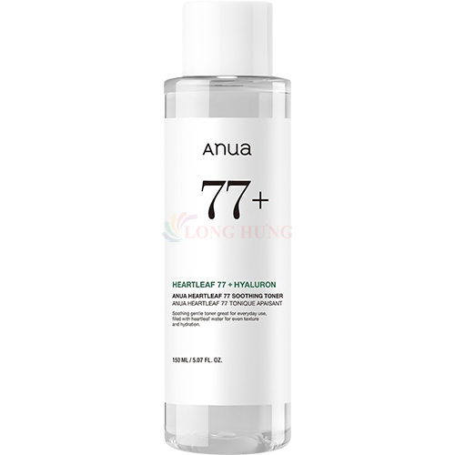 Nước cân bằng da Anua Heartleaf 77+ Hyaluron Soothing Toner (150ml)