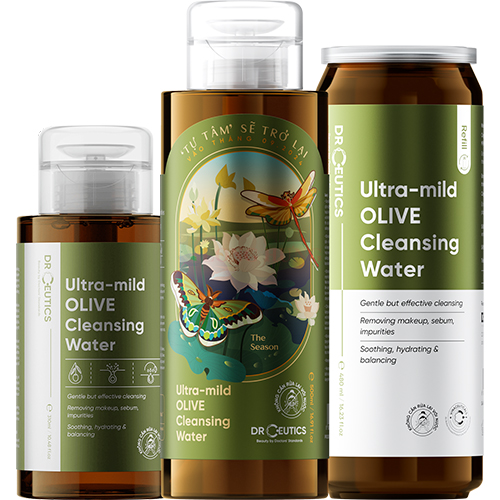 Nước tẩy trang DrCeutics Ultra-Mild Olive Cleansing Water (310ml/480ml/500ml)