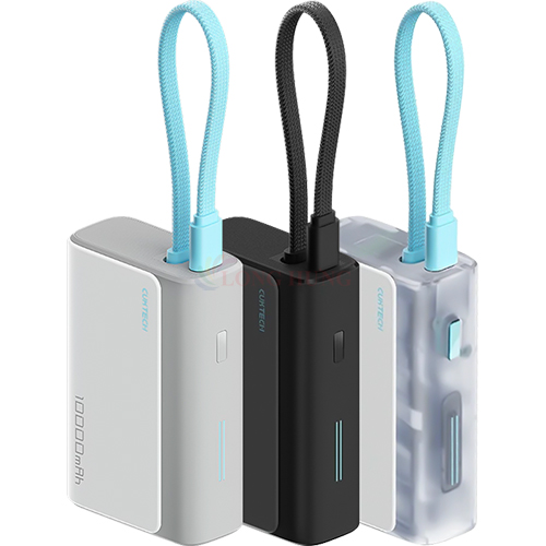 Sạc dự phòng Cuktech Built-in USB-C Cable 1Type-C 33W 10000mAh CP133L LPB100