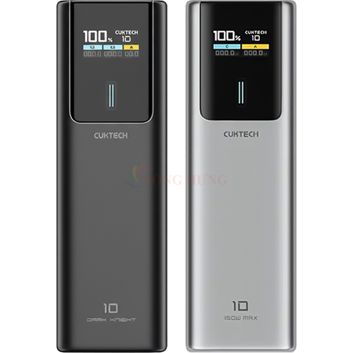Sạc dự phòng Cuktech Power Bank 10 Plus 1USB 2Type-C 120W 15000mAh PB150P