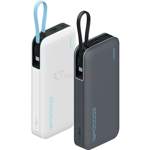 Sạc dự phòng Cuktech Power Bank Built-in USB-C Cable 1Type-C 55W 20000mAh CP25 PB200N