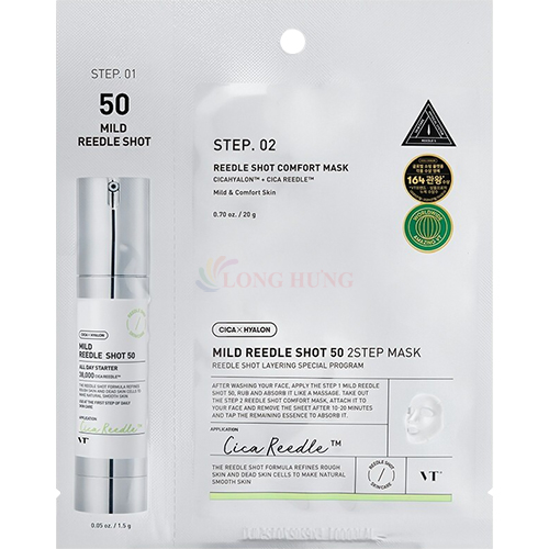 Set Tinh chất vi kim VT 50 Reedle Shot (1.5g) + Mặt nạ Comfort Mask (25g)