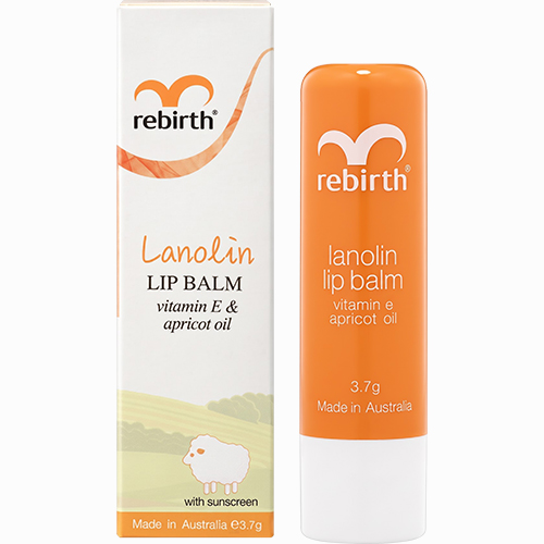 Son dưỡng môi nhau thai cừu Rebirth Lanolin Lip Balm (3.7g)