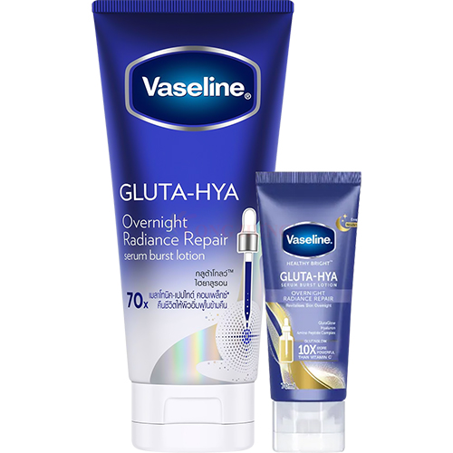 Sữa dưỡng thể Vaseline Gluta-Hya 10X Serum Burst Lotion OverNight Radiance Repair (70ml/300ml/330ml)