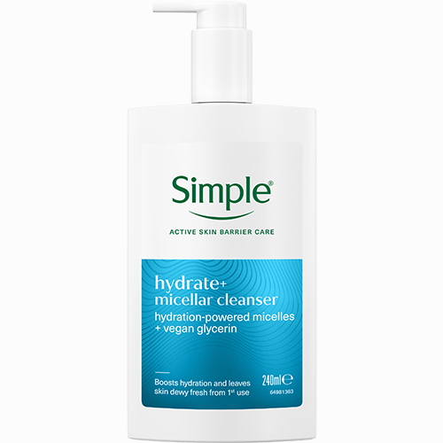 Sữa rửa mặt dưỡng ẩm Simple Hydrate+ Micellar Cleanser (240ml)