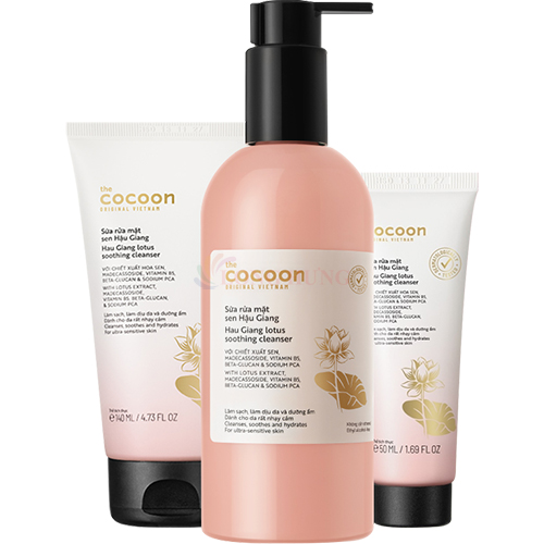 Sữa rửa mặt sen Hậu Giang Cocoon (50ml/140ml/310ml)