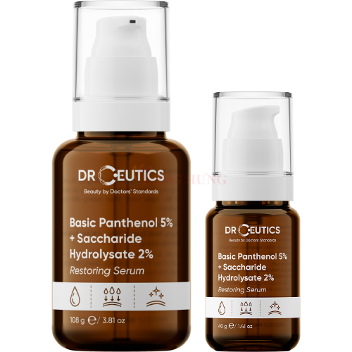Tinh chất dưỡng ẩm DrCeutics Basic Panthenol 5% + Saccharide Hydrolysate 2% (30g/40g/108g)
