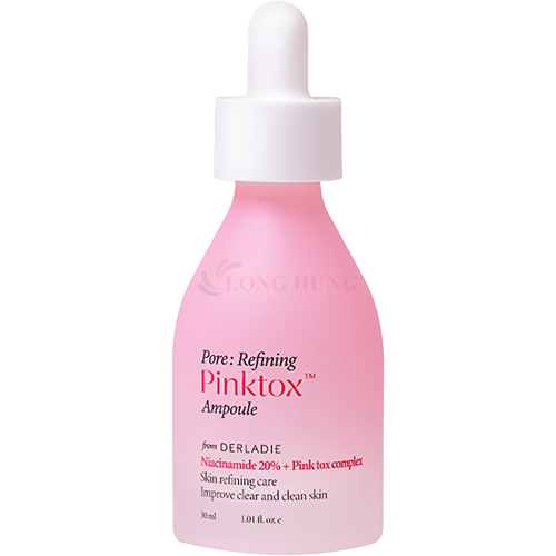 Tinh chất dưỡng da Derladie Pinktok Pore Refining Ampoule Niacinamide 20% + Arbutin 2% (30ml)