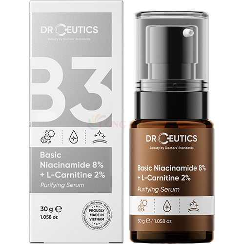 Tinh chất dưỡng da DrCeutics Niacinamide 8% + L-Carnitine 2% (30g)